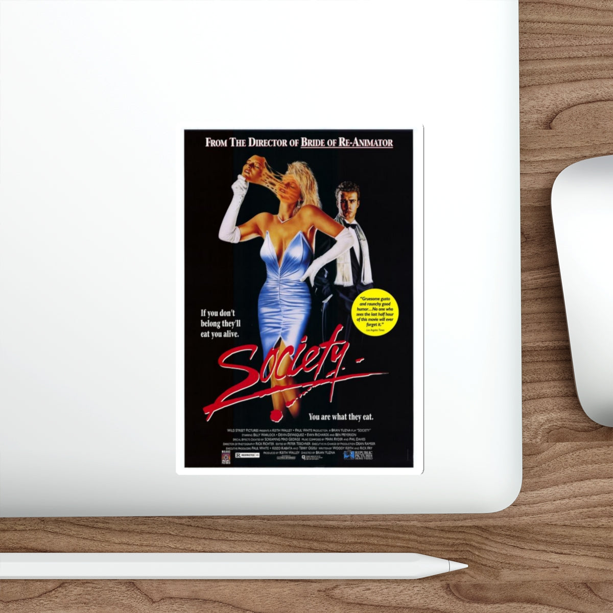 SOCIETY 1989 Movie Poster STICKER Vinyl Die-Cut Decal-The Sticker Space