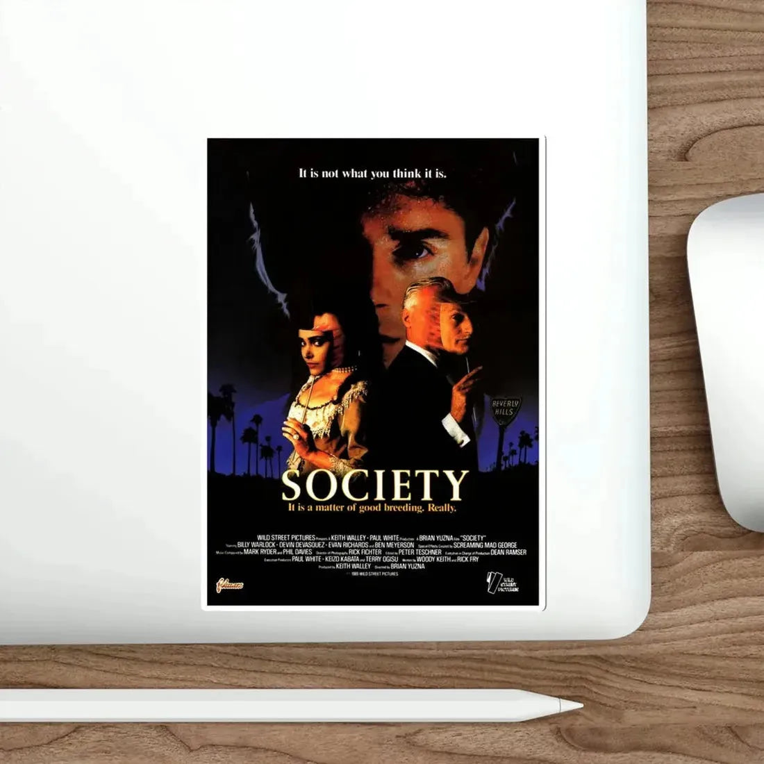 Society 1992 Movie Poster STICKER Vinyl Die-Cut Decal - The Sticker Space