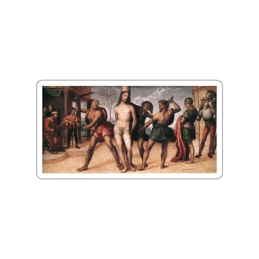 SODOMA, Il - Flagellation of Christ (Artwork) STICKER Vinyl Die-Cut Decal White Die-Cut 3 Inch - The Sticker Space