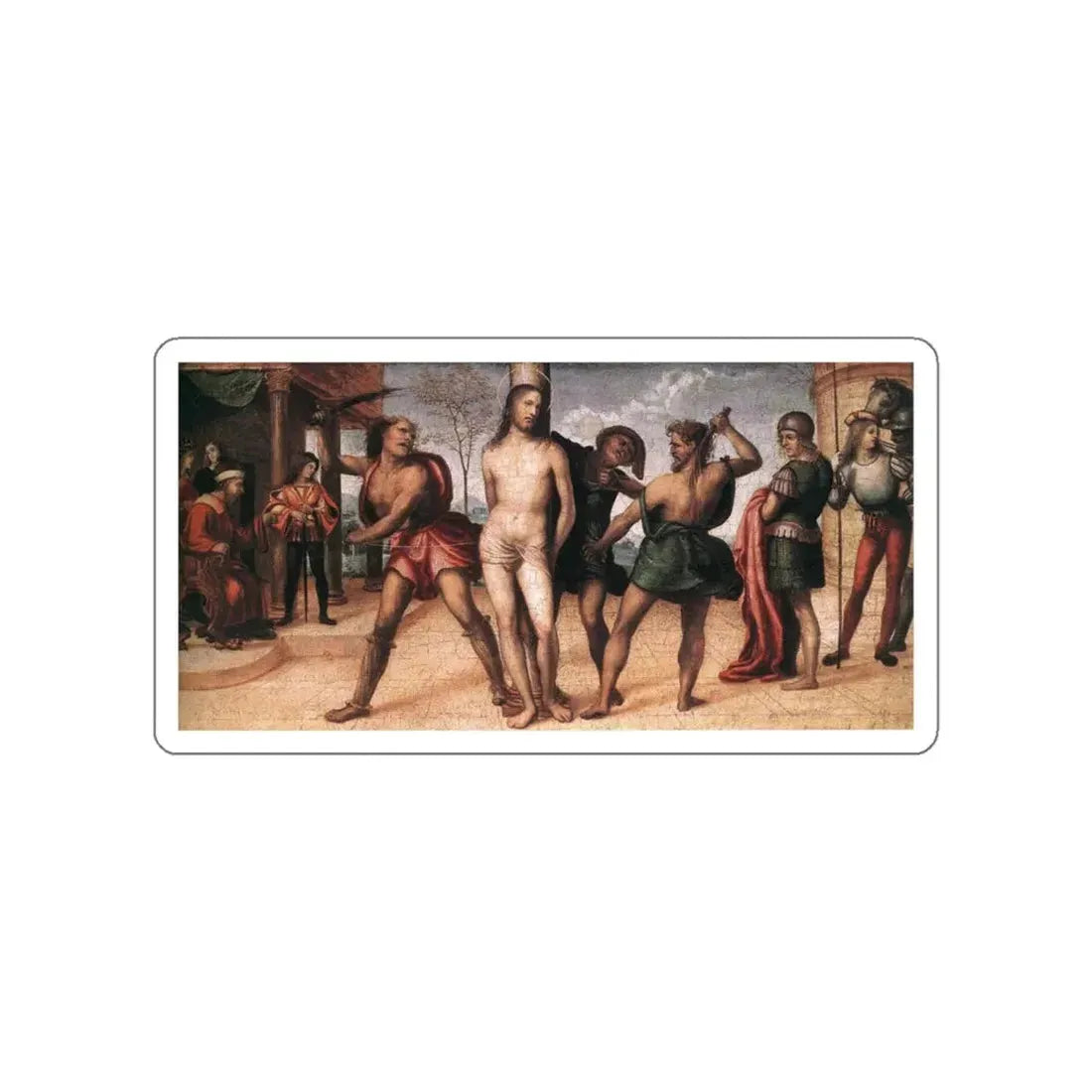 SODOMA, Il - Flagellation of Christ (Artwork) STICKER Vinyl Die-Cut Decal White Die-Cut 4 Inch - The Sticker Space