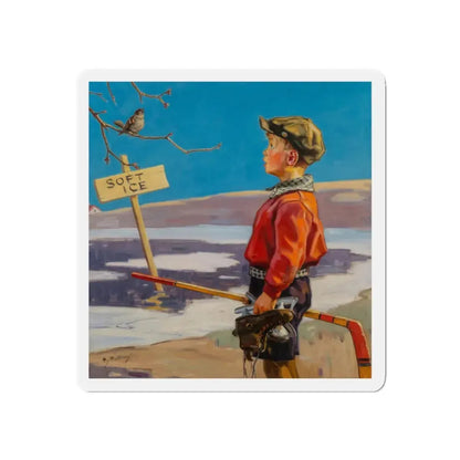 Soft Ice (Magazine Illustration) Refrigerator Magnet 3 Inch Die-Cut - The Sticker Space