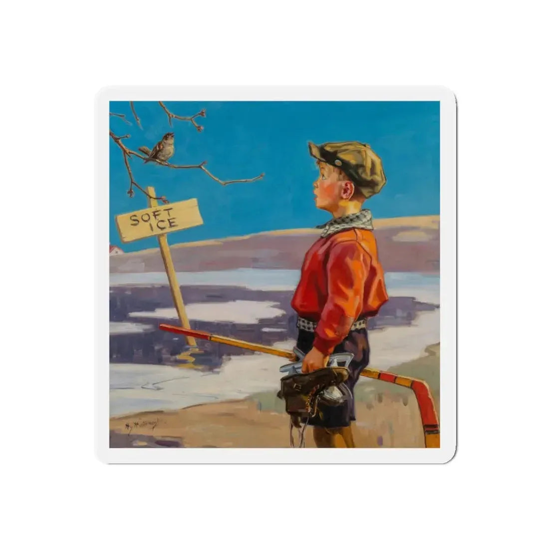 Soft Ice (Magazine Illustration) Refrigerator Magnet 4 Inch Die-Cut - The Sticker Space