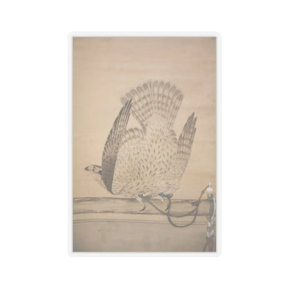 Soga Chokuan - Hunting Hawk on Perch - late 18th–early 19th century v3 - STICKER Vinyl Kiss-Cut Decal