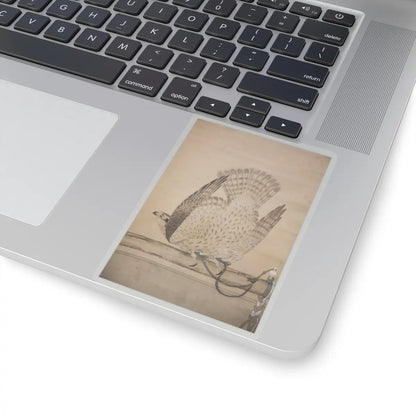Soga Chokuan - Hunting Hawk on Perch - late 18th–early 19th century v3 - STICKER Vinyl Kiss-Cut Decal