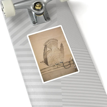Soga Chokuan - Hunting Hawk on Perch - late 18th–early 19th century v3 - STICKER Vinyl Kiss-Cut Decal