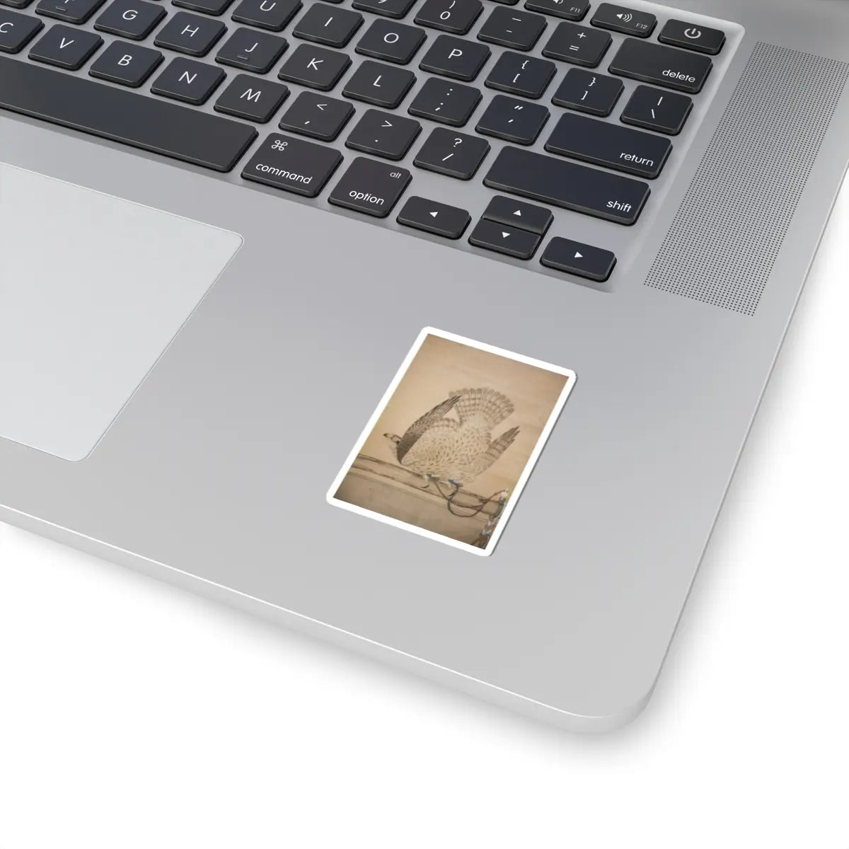 Soga Chokuan - Hunting Hawk on Perch - late 18th–early 19th century v3 - STICKER Vinyl Kiss-Cut Decal