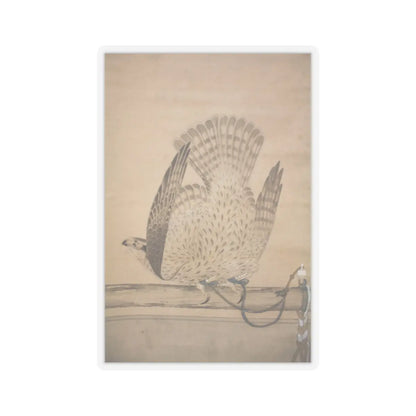 Soga Chokuan - Hunting Hawk on Perch - late 18th–early 19th century v3 - STICKER Vinyl Kiss-Cut Decal