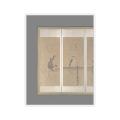 Soga Chokuan - Tethered Hawks - before 1606 v5 - STICKER Vinyl Kiss-Cut Decal