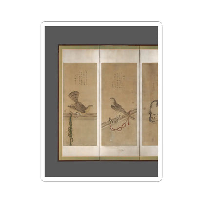 Soga Chokuan - Tethered Hawks - before 1606 v8 - STICKER Vinyl Kiss-Cut Decal