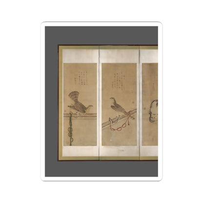 Soga Chokuan - Tethered Hawks - before 1606 v8 - STICKER Vinyl Kiss-Cut Decal