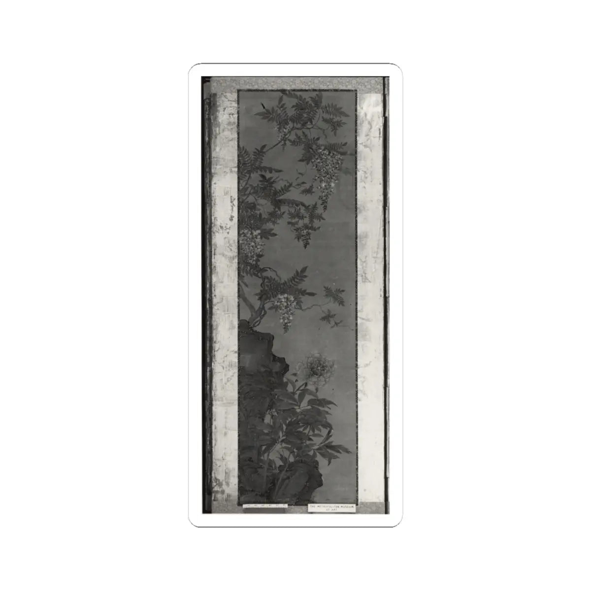 Soga Chokuan - Tethered Hawks - probably 19th century v10 - STICKER Vinyl Kiss-Cut Decal