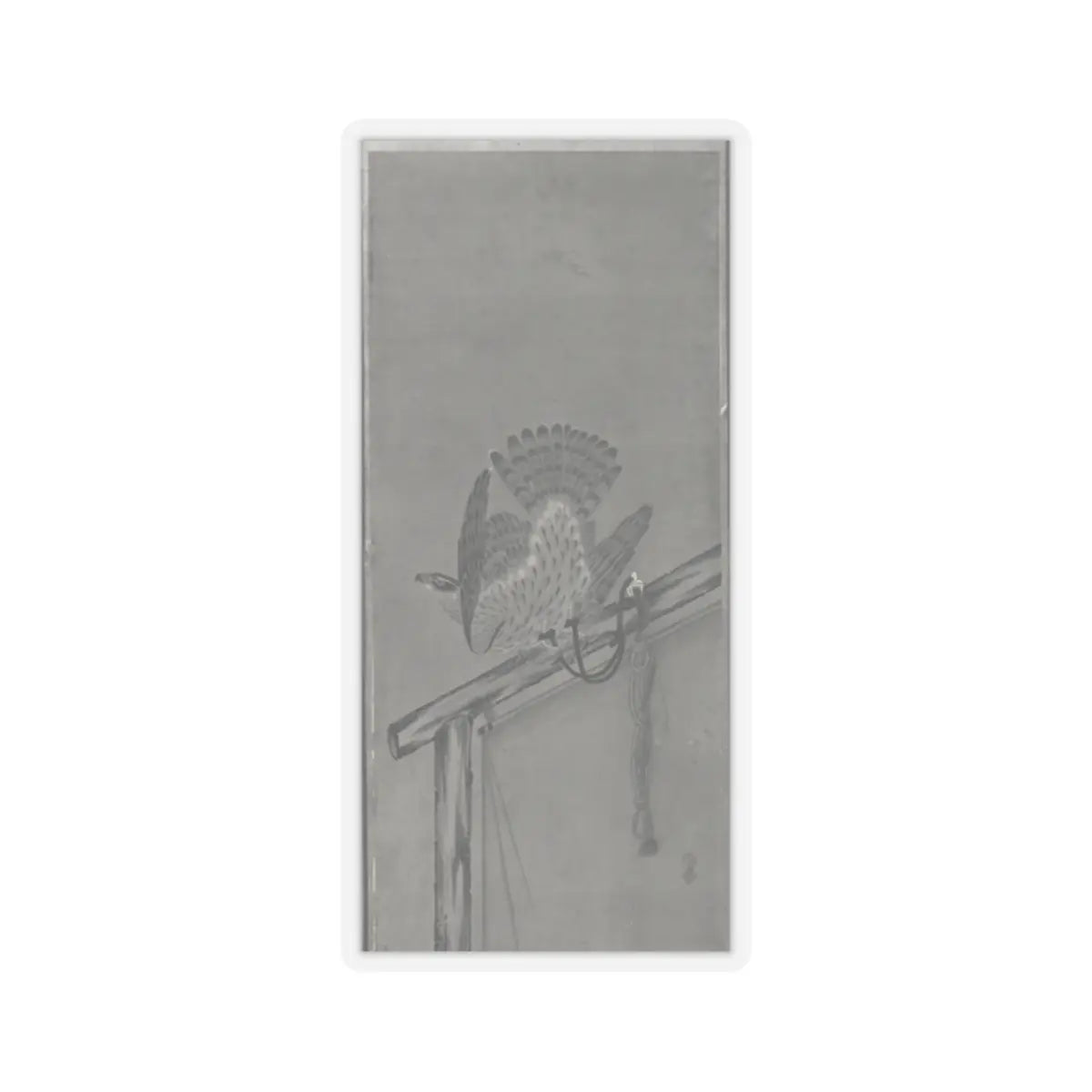 Soga Chokuan - Tethered Hawks - probably 19th century v7 - STICKER Vinyl Kiss-Cut Decal