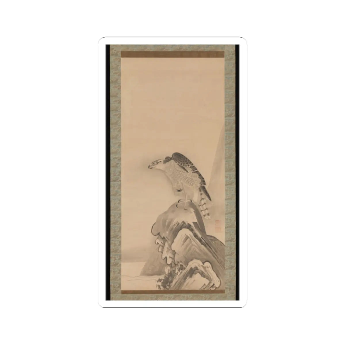 Soga Nichokuan - Hawks - mid-17th century v3 - STICKER Vinyl Kiss-Cut Decal