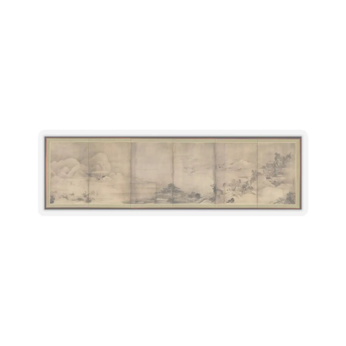 Soga Shōhaku - Eight Views of Ōmi (Ōmi hakkei) - ca. 1762–66 v1 - STICKER Vinyl Kiss-Cut Decal