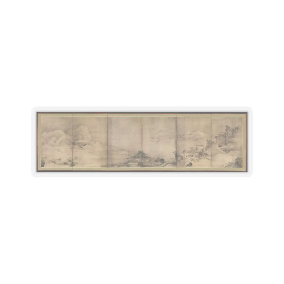 Soga Shōhaku - Eight Views of Ōmi (Ōmi hakkei) - ca. 1762–66 v1 - STICKER Vinyl Kiss-Cut Decal