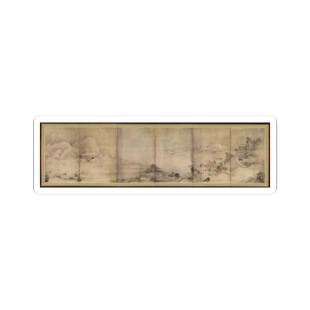 Soga Shōhaku - Eight Views of Ōmi (Ōmi hakkei) - ca. 1762–66 v1 - STICKER Vinyl Kiss-Cut Decal