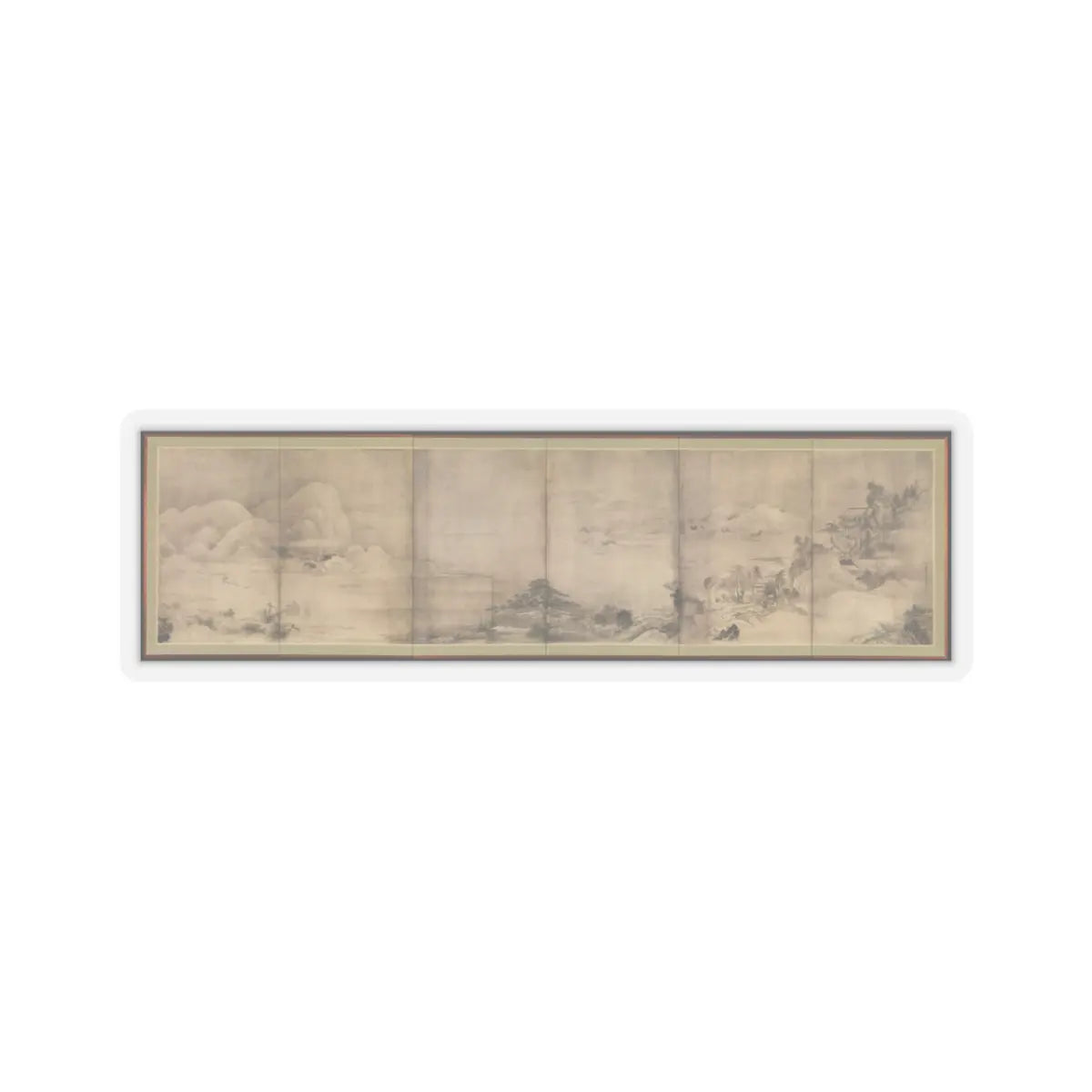Soga Shōhaku - Eight Views of Ōmi (Ōmi hakkei) - ca. 1762–66 v1 - STICKER Vinyl Kiss-Cut Decal