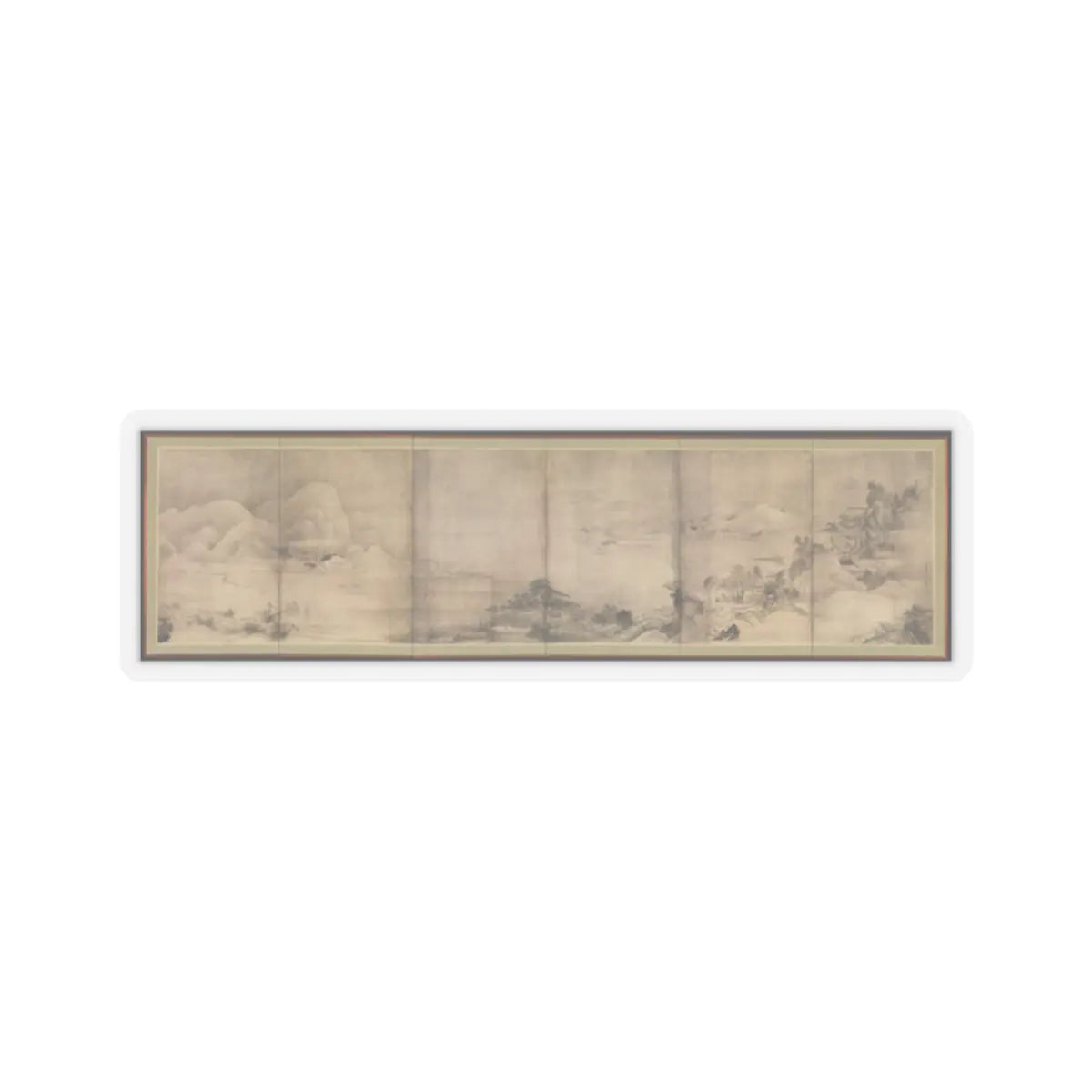 Soga Shōhaku - Eight Views of Ōmi (Ōmi hakkei) - ca. 1762–66 v1 - STICKER Vinyl Kiss-Cut Decal