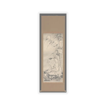 Soga Shōhaku - Tōkaibō with a Fishing Basket - ca. 1768 v2 - STICKER Vinyl Kiss-Cut Decal