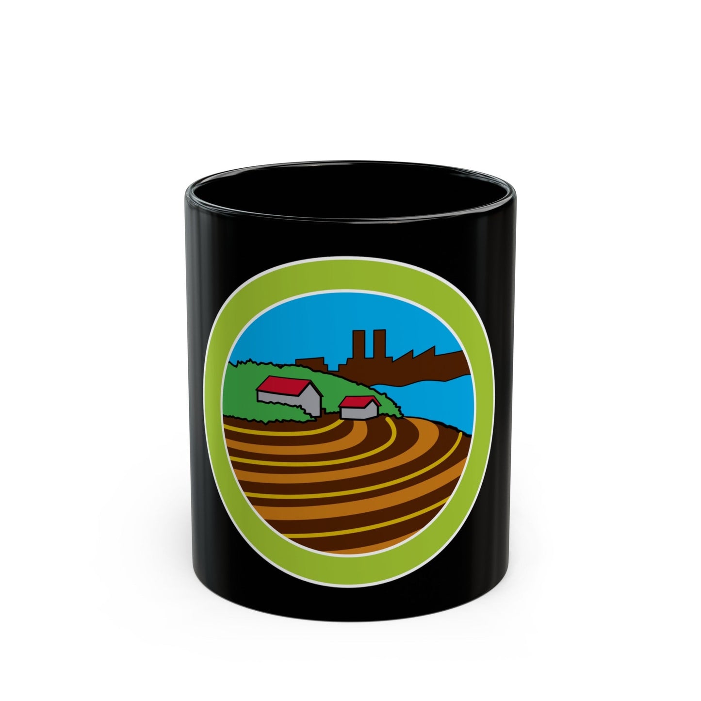 Soil Water Conservation (Boy Scout Merit Badge) Black Coffee Mug-11oz-The Sticker Space