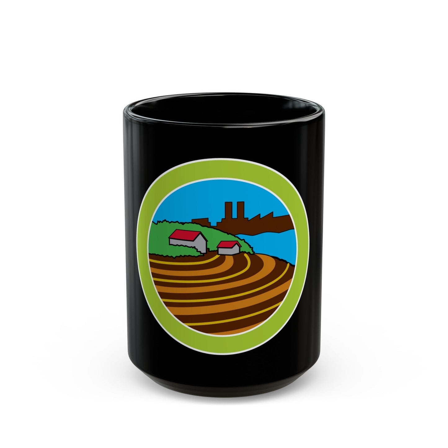 Soil Water Conservation (Boy Scout Merit Badge) Black Coffee Mug-15oz-The Sticker Space