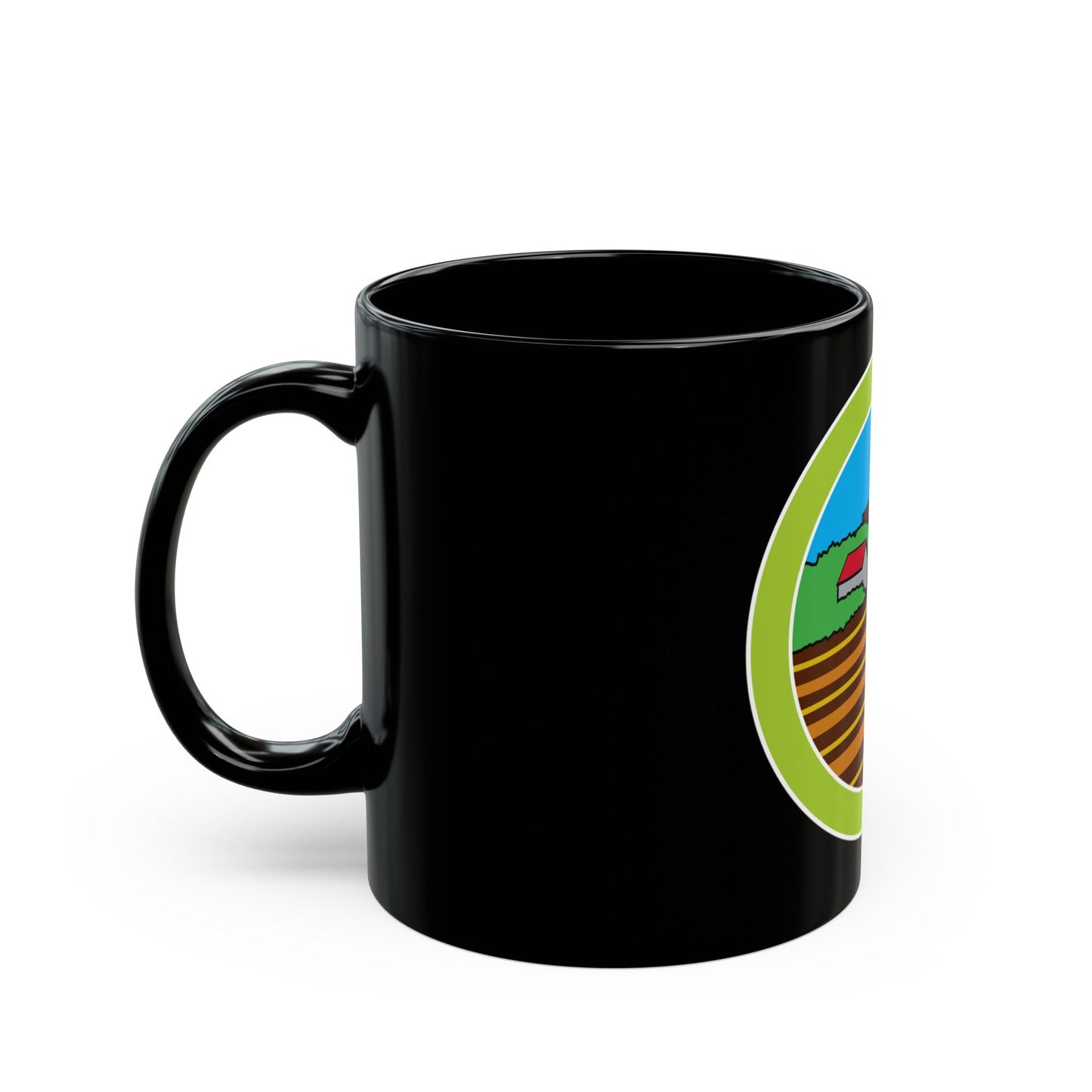 Soil Water Conservation (Boy Scout Merit Badge) Black Coffee Mug-The Sticker Space