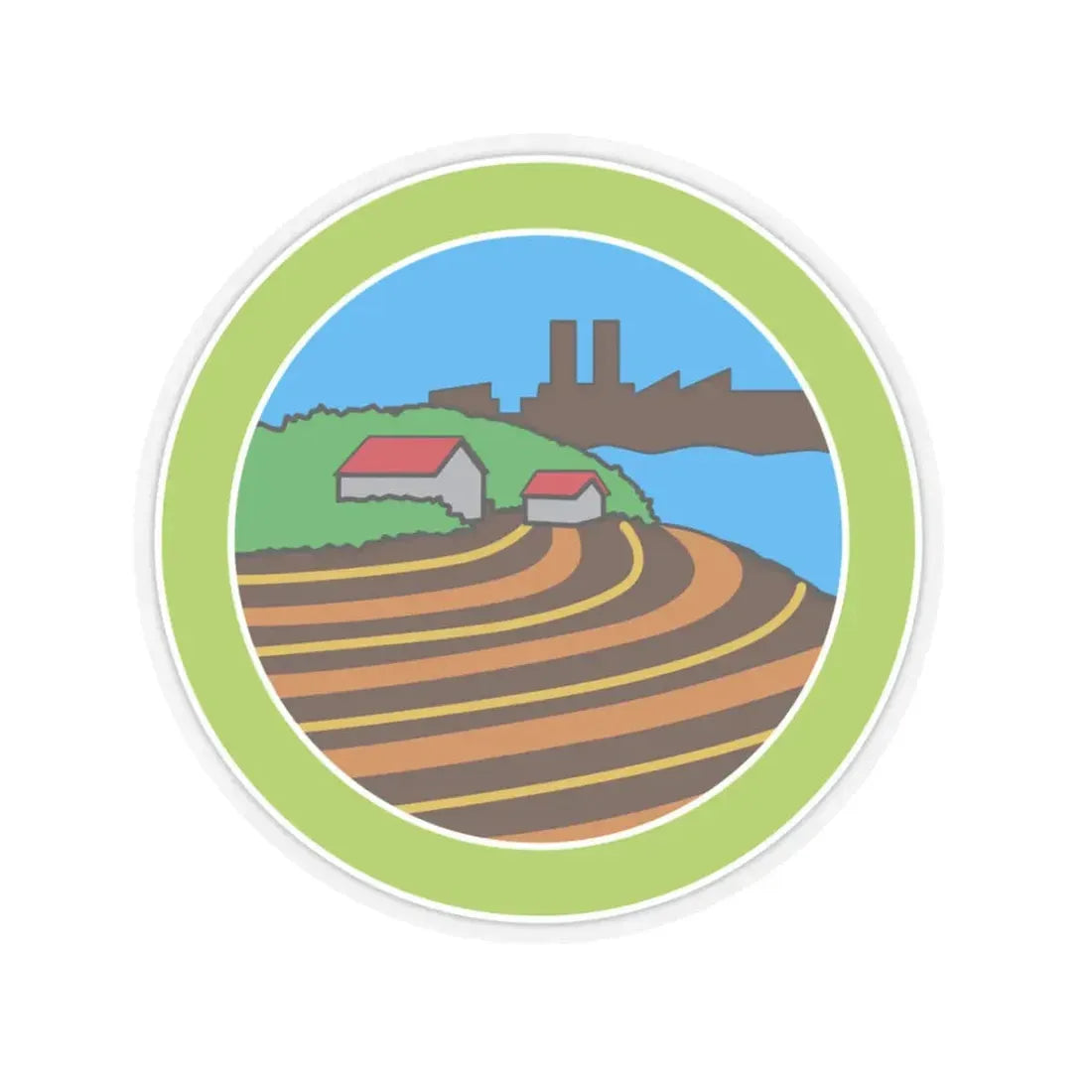 Soil Water Conservation (Boy Scout Merit Badge) STICKER Vinyl Kiss-Cut Decal 3 Inch Transparent - The Sticker Space