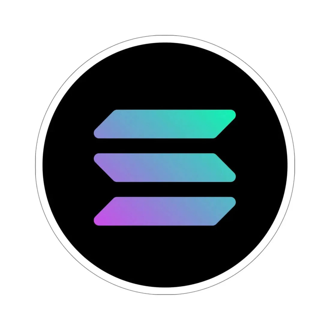 SOLANA SOL (Cryptocurrency) STICKER Vinyl Die-Cut Decal 5 Inch - The Sticker Space