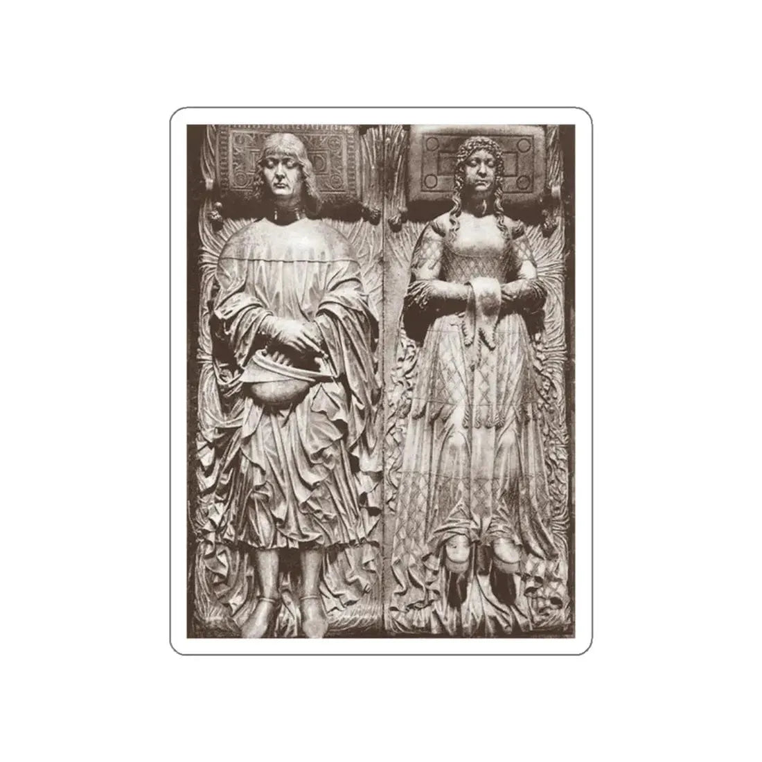 SOLARI, Cristoforo - Effigies of Lodovico Sforza and Beatrice d'Este2 (Artwork) STICKER Vinyl Die-Cut Decal White Die-Cut 2 Inch - The Sticker Space