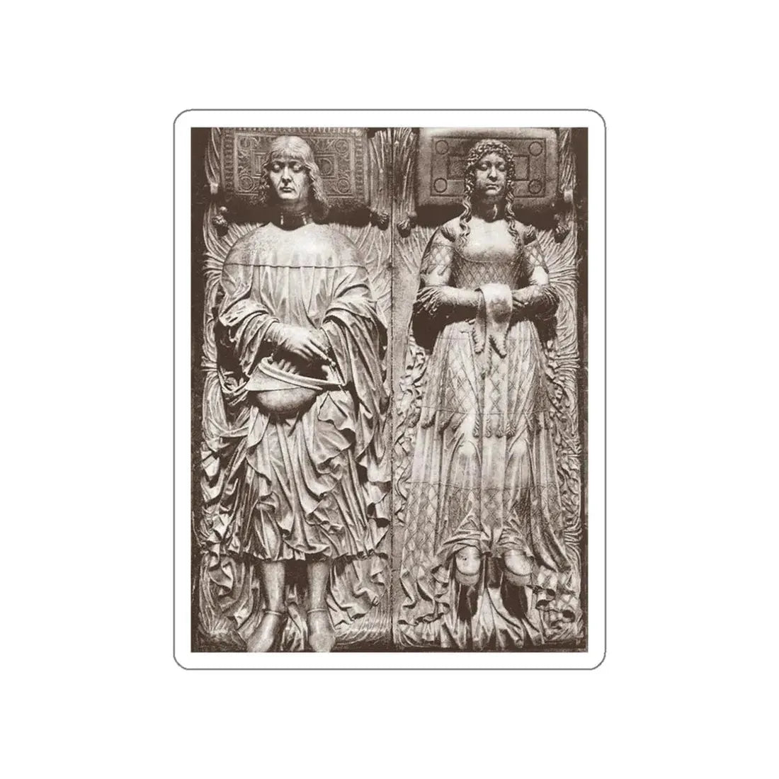 SOLARI, Cristoforo - Effigies of Lodovico Sforza and Beatrice d'Este2 (Artwork) STICKER Vinyl Die-Cut Decal White Die-Cut 3 Inch - The Sticker Space