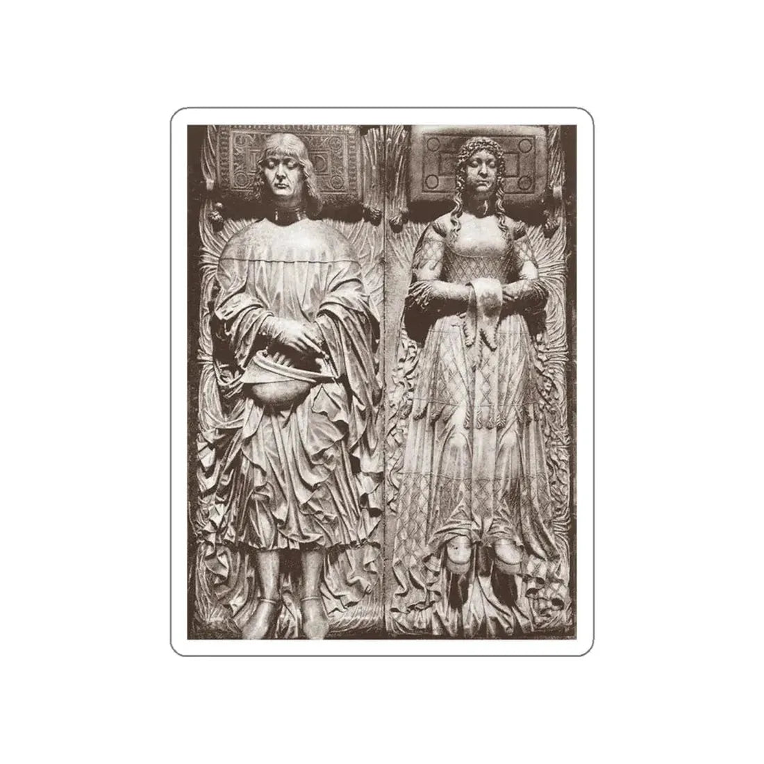 SOLARI, Cristoforo - Effigies of Lodovico Sforza and Beatrice d'Este2 (Artwork) STICKER Vinyl Die-Cut Decal White Die-Cut 4 Inch - The Sticker Space
