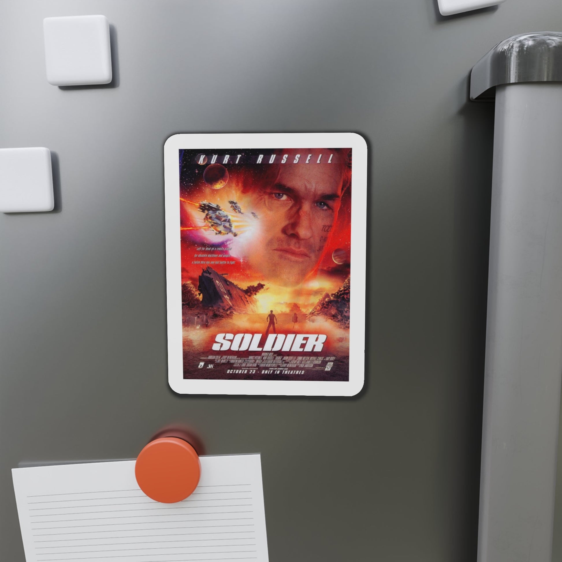 Soldier 1998 Movie Poster Die-Cut Magnet-The Sticker Space