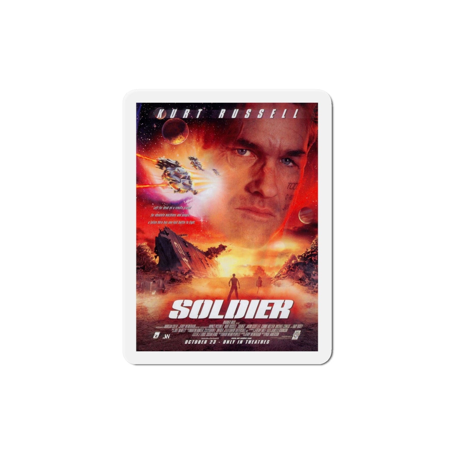 Soldier 1998 Movie Poster Die-Cut Magnet-5" x 5"-The Sticker Space