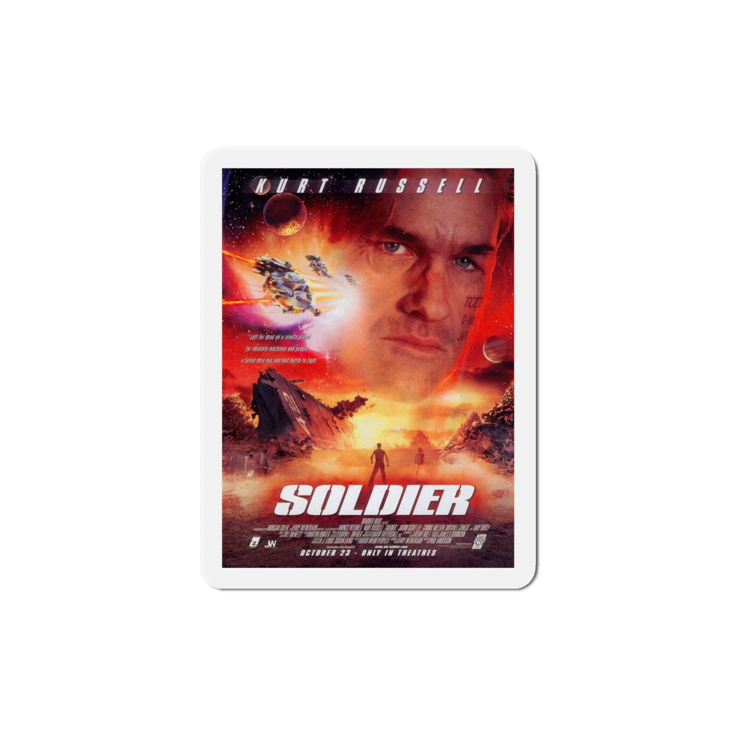 Soldier 1998 Movie Poster Die-Cut Magnet-6 Inch-The Sticker Space