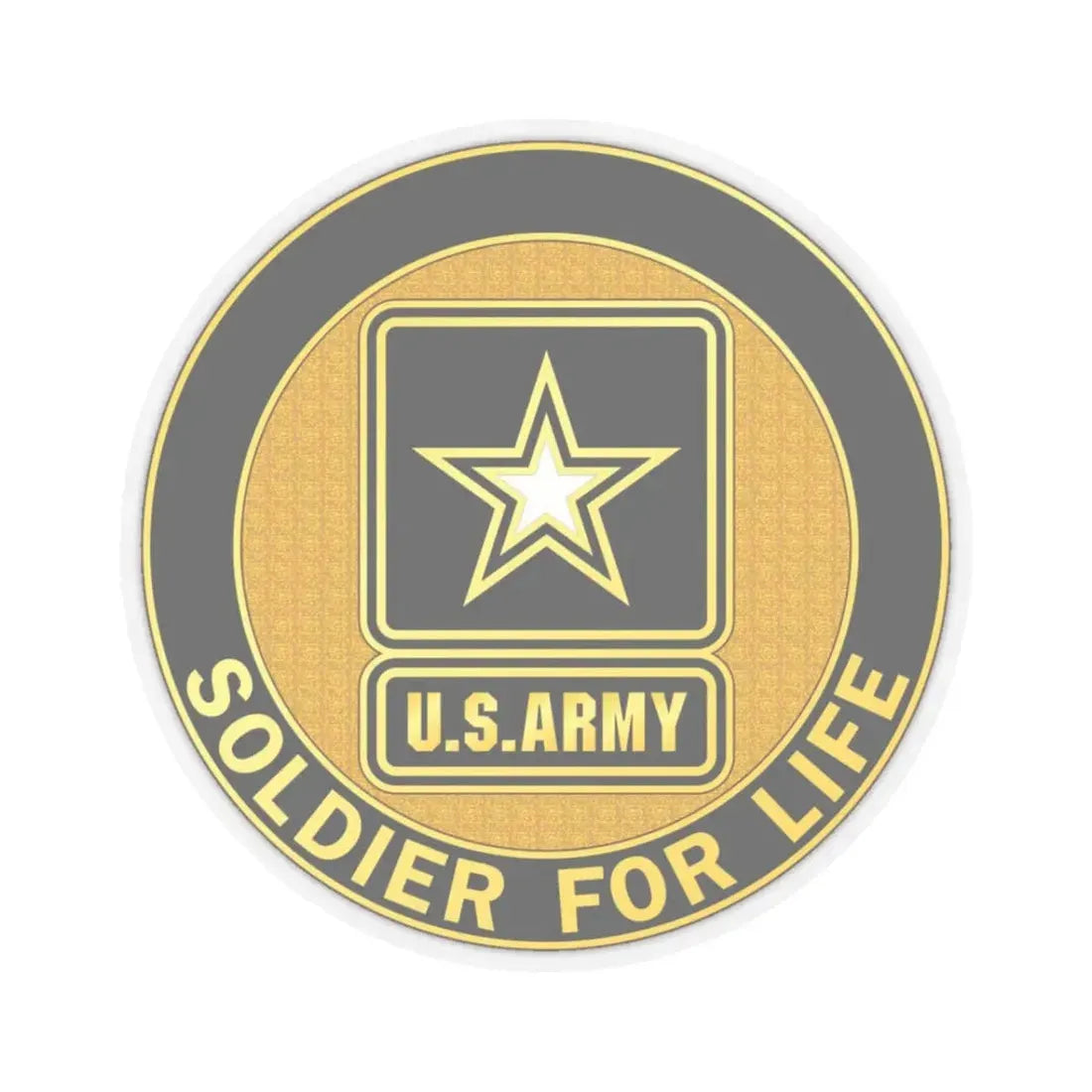 Soldier for Life Lapel Button (U.S. Army) STICKER Vinyl Kiss-Cut Decal 3 Inch Transparent - The Sticker Space