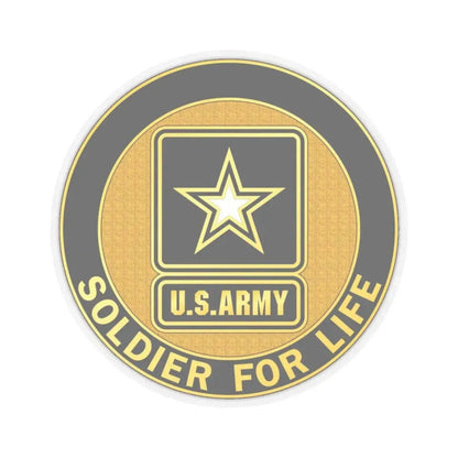 Soldier for Life Lapel Button (U.S. Army) STICKER Vinyl Kiss-Cut Decal 3 Inch Transparent - The Sticker Space