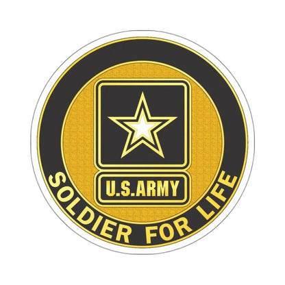 Soldier for Life Lapel Button (U.S. Army) STICKER Vinyl Kiss-Cut Decal 4 Inch White - The Sticker Space