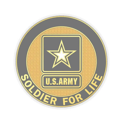 Soldier for Life Lapel Button (U.S. Army) STICKER Vinyl Kiss-Cut Decal 6 Inch Transparent - The Sticker Space