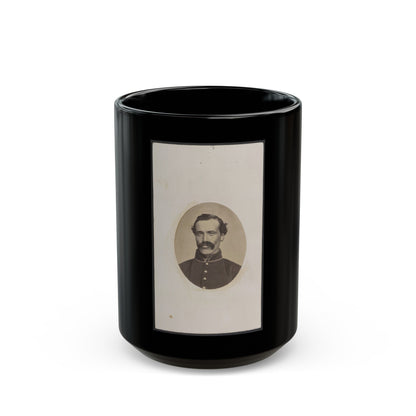 Soldier Identified As Harman In Uniform (U.S. Civil War) Black Coffee Mug-15oz-The Sticker Space