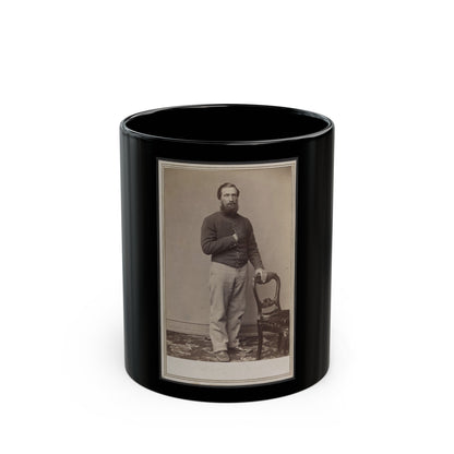 Soldier Identified As Osborne In Union Uniform (U.S. Civil War) Black Coffee Mug-11oz-The Sticker Space