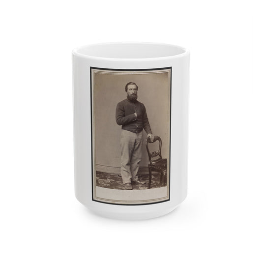 Soldier Identified As Osborne In Union Uniform (U.S. Civil War) White Coffee Mug-15oz-The Sticker Space