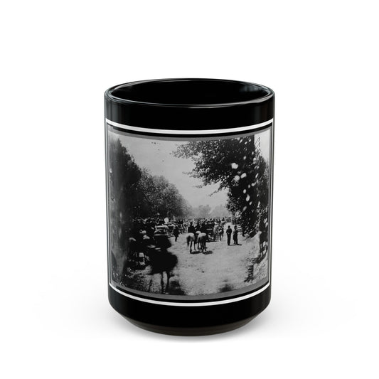 Soldiers( ) In Wagons And Mounted On Horses During The Grand Review Of The Union Army, Washington, D.C. (U.S. Civil War) Black Coffee Mug-15oz-The Sticker Space