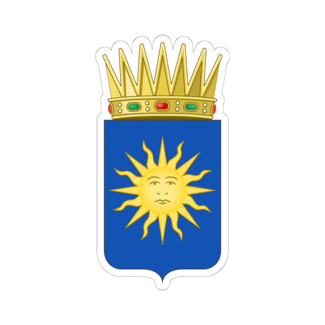 Soleto-Stemma (Italy) (Coat of Arms) STICKER Vinyl Kiss-Cut Decal 6 Inch White - The Sticker Space