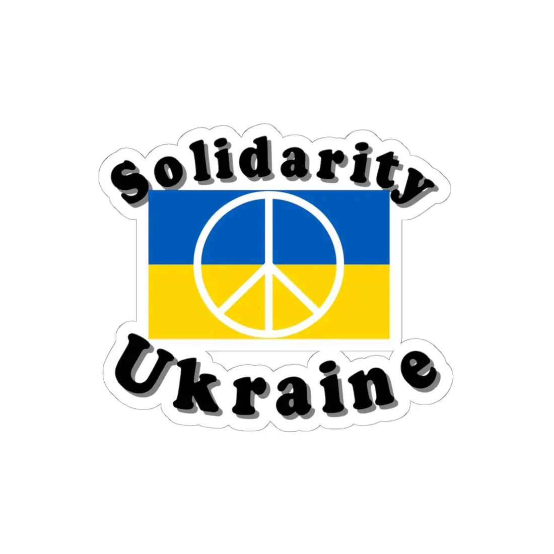 Solidarity Ukraine (Ukraine) STICKER Vinyl Kiss-Cut Decal 6 Inch White - The Sticker Space