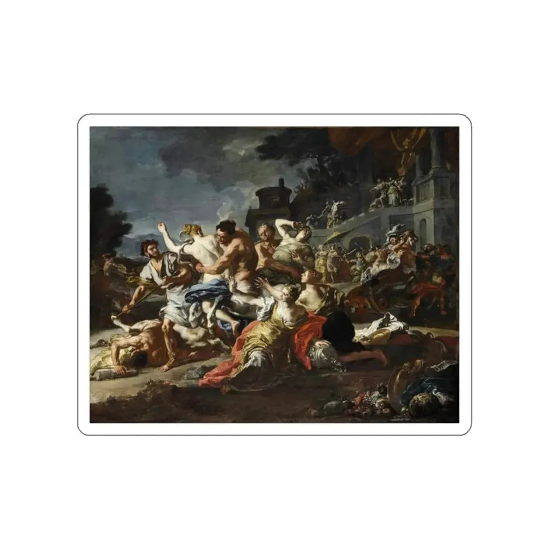 SOLIMENA, Francesco - Battle between Lapiths and Centaurs (Artwork) STICKER Vinyl Die-Cut Decal White Die-Cut 2 Inch - The Sticker Space