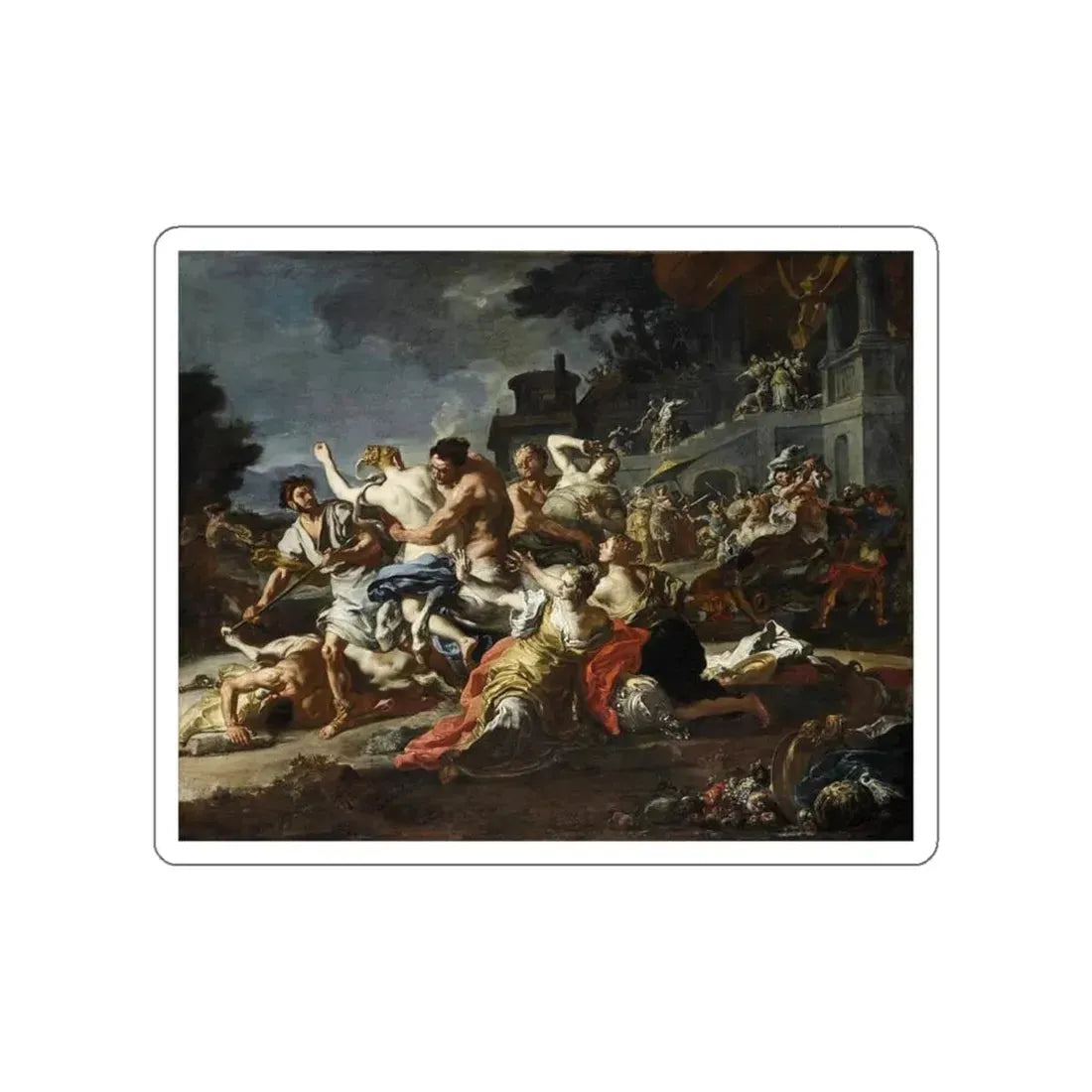 SOLIMENA, Francesco - Battle between Lapiths and Centaurs (Artwork) STICKER Vinyl Die-Cut Decal White Die-Cut 4 Inch - The Sticker Space