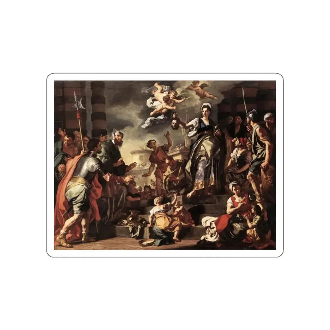 SOLIMENA, Francesco - Judith with the Head of Holofernes (Artwork) STICKER Vinyl Die-Cut Decal White Die-Cut 2 Inch - The Sticker Space