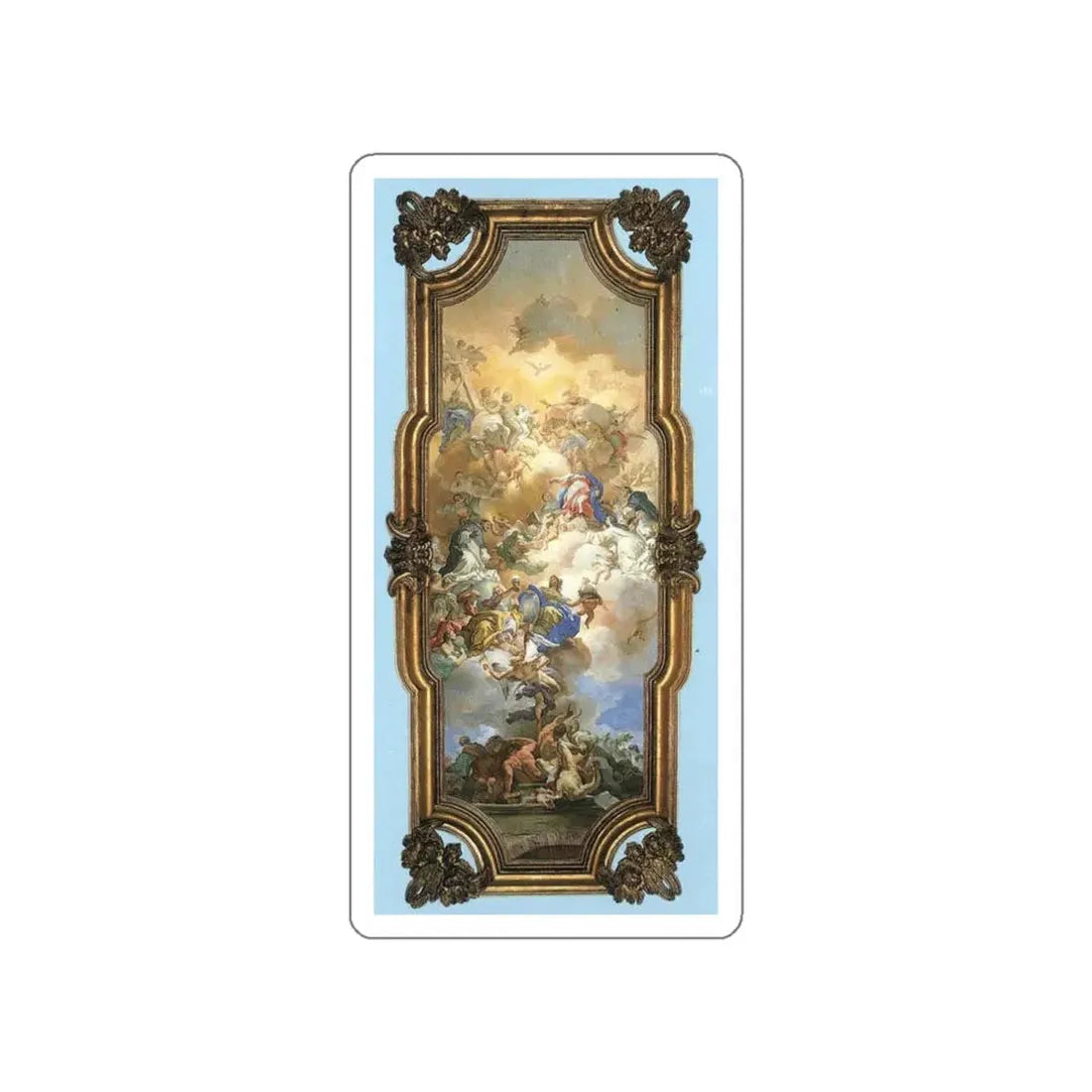 SOLIMENA, Francesco - The Trinity, the Madonna and St Dominic (Artwork) STICKER Vinyl Die-Cut Decal White Die-Cut 3 Inch - The Sticker Space