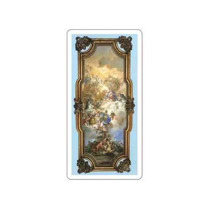 SOLIMENA, Francesco - The Trinity, the Madonna and St Dominic (Artwork) STICKER Vinyl Die-Cut Decal White Die-Cut 4 Inch - The Sticker Space