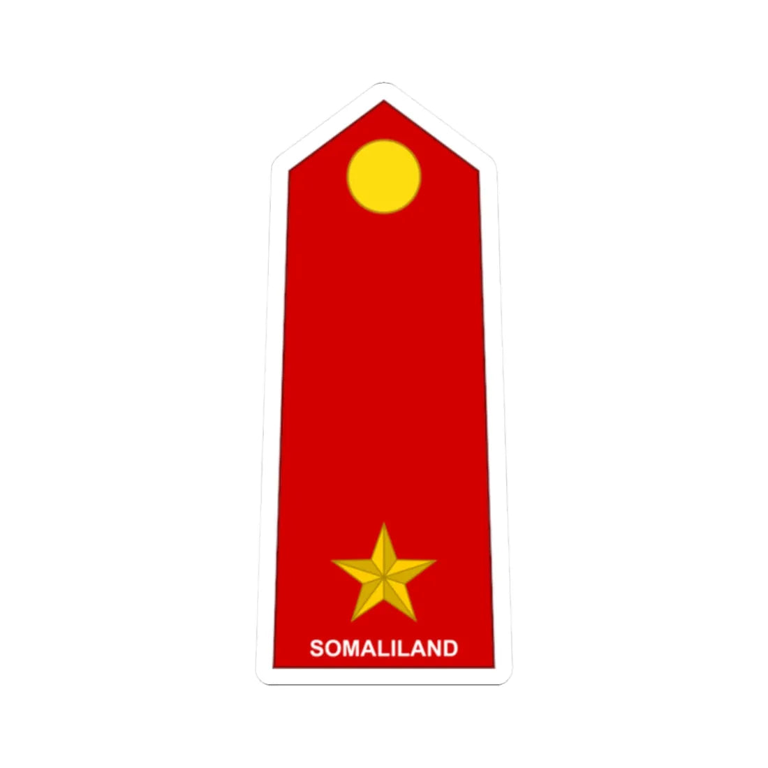 Somaliland Army OF 1a (Mali) (Military Rank) STICKER Vinyl Kiss-Cut Decal 2 Inch White - The Sticker Space